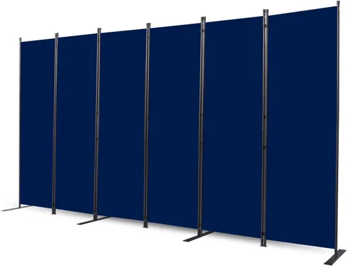 Miniatura 30 de CHOSENM Divisor de pared, 4 paneles divisores de habitación y pantallas de privacidad plegables con pies de soporte más anchos, pantalla de Gris