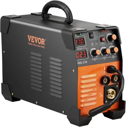 Miniatura 9 de VEVOR Soldadora MIG, máquina de soldar 3 en 1 de 270 amperios, soldadora MIG Lift TIG de arco de 110 220V, soldadora TIG portátil con elevador ARC