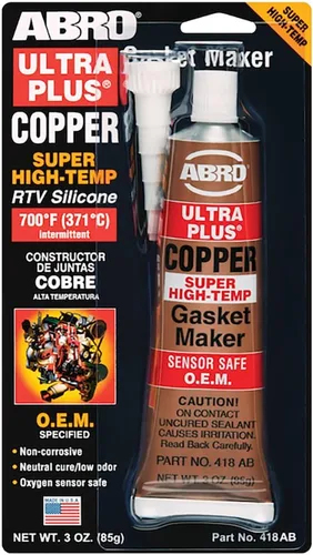 Miniatura 7 de ABRO Ultra Plus 999 RTV Sellador de silicona y fabricante de juntas, para motores de importación, seguro para sensores, no corrosivo, sellador