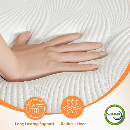 Miniatura 8 de ESHINE Base de cama ajustable Queen con colchón de 12 pulgadas, espuma viscoelástica híbrida (mediana), control remoto inalámbrico, instalación en 5
