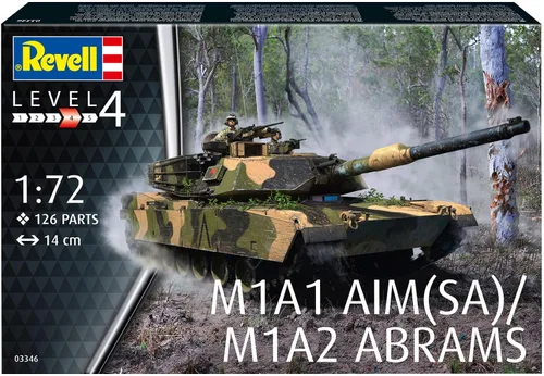 Miniatura 2 de Revell 03346 M1A2 Abrams Tank 1:72 Kit de modelo a escala