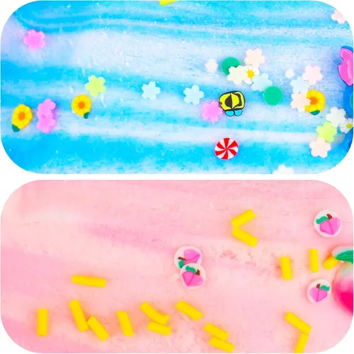 Miniatura 2 de Paquete de 2 Kits de Slime de Nube con Pastel Azul y Dijes Rosados, Suministros de Slime DIY Perfumados para Niñas y Niños, Juguete Antiestrés