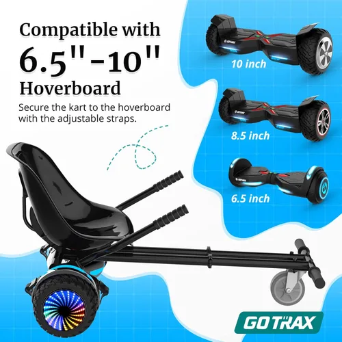 Miniatura 2 de Gotrax Hoverboard - Accesorio de asiento de kart para patineta de equilibrio automático de 6.5", 8", 8.5", 10", longitud del marco ajustable