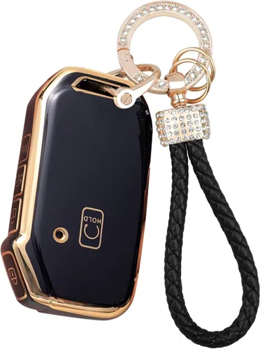 Miniatura 7 de para Kia Funda para Llavero de TPU Suave 3 4 Botones Protección Funda para Llave de Coche Carcasa, Azul, Azul