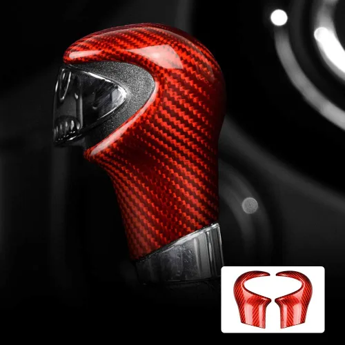 Miniatura 9 de AIRSPEED Cubierta de la perilla de la palanca de cambios de fibra de carbono, calcomanía interior para Mini Cooper F54 F55 F56 F57 F60 Accesorios