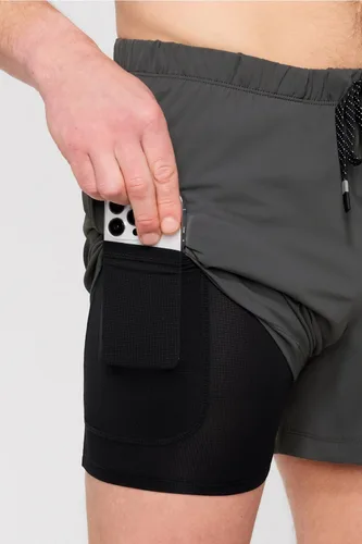 Miniatura 68 de Fabletics The One - Pantalón corto para hombre (forro), entrenamiento, natación, ligero, de secado rápido, bolsillo con cremallera, tejido elástico
