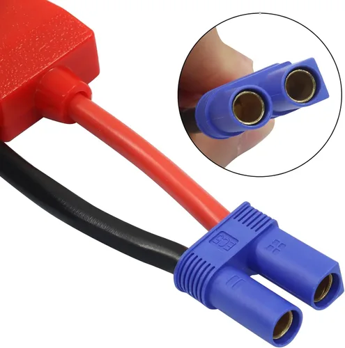 Miniatura 5 de Cable de arranque EC5 con abrazaderas de batería, conector EC5, cable de arranque de emergencia, pinzas de cocodrilo para emergencia de 12 V