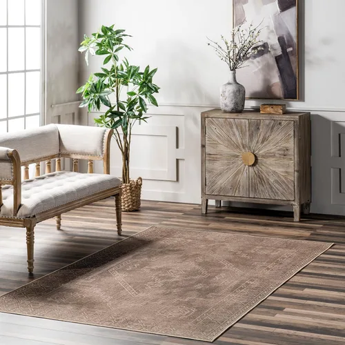 Miniatura 28 de nuLOOM Kasie Natural - Alfombra de 5 x 8 pies, lavable a máquina, antideslizante, para sala de estar, dormitorio, habitación de los niños, 2-Natural