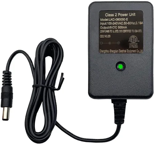 weelye Cargador universal para niños de 6 V CC 500 mA, cargador universal para niños, suministro de batería por adaptador de corriente con luz