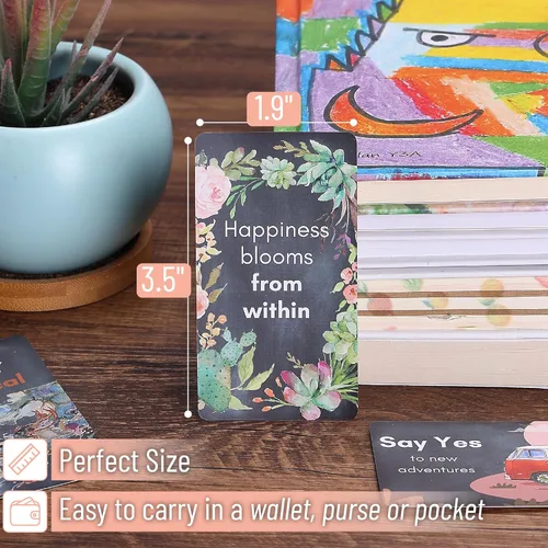 Miniatura 3 de Mr. Pen Tarjetas inspiradoras – 60 tarjetas de afirmaciones positivas y motivacionales con citas únicas, temas de bondad, tamaño de tarjeta de Tema