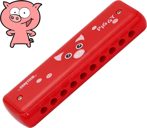 Miniatura 8 de Crafteem Armónica de blues colorida, clave de do para niños, niños pequeños, principiantes, instrumento musical de juguete con 10 agujeros y 20 tonos
