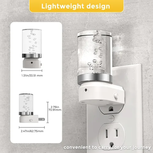 Miniatura 7 de Luz nocturna L LOHAS LED, luces nocturnas que se enchufan en la pared, luz nocturna RGB que cambia de color con sensor de atardecer a amanecer, luz