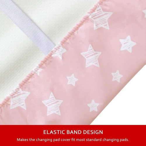 Miniatura 3 de Paquete de 4 fundas para cambiador para niñas, con estampado encantador, suave, unisex, para cambiador de pañales, se ajusta a almohadilla Blanco