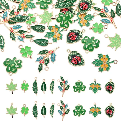 Miniatura 13 de Craftdady Encantos colgantes esmaltados con dijes de alimentos, animales, flores, encantos bonitos, dijes de frutas de metal colorido, ornamento