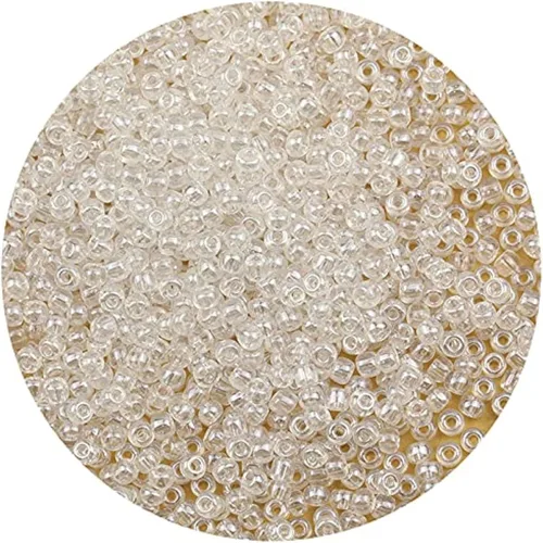 Miniatura 23 de Bala&Fillic Cuentas de semillas de color blanco de 0.157 pulgadas, aproximadamente 1200 piezas/3.53 oz en bolsa, 6/0 cuentas de vidrio para hacer