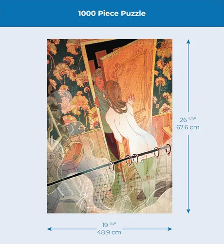 Miniatura 4 de New York Puzzle Company - Victo Ngai Sweet Dreams - Rompecabezas de 1000 piezas románticas por Victo Ngai