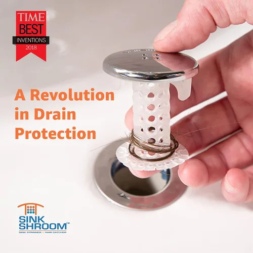 Miniatura 6 de TubShroom Colector de pelo para desagüe de bañera, cromado y fregadero, revolucionario protector de drenaje de lavabo de baño, colador, trampa