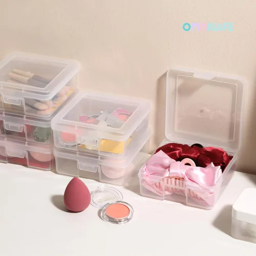 Miniatura 6 de Paquete de 18 Cajas Organizadoras Pequeñas de Plástico para Manualidades y Artesanías, Contenedores de Almacenamiento de Plástico Transparente