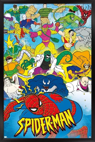 Miniatura 7 de Marvel Comics Spider-Man - Póster animado de pared de los años 90, 34 pulgadas de largo x 22.4 W, versión premium sin marco