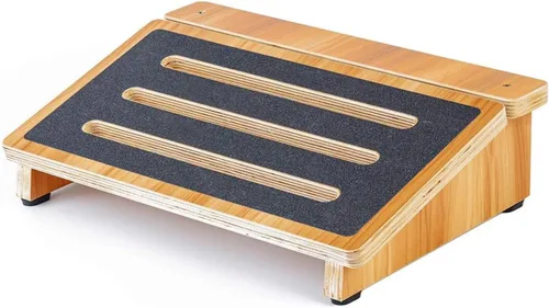 StrongTek - Reposapiés para colocar bajo el escritorio - Taburete inclinado antideslizante ergonómico para aliviar la presión y propiciar una