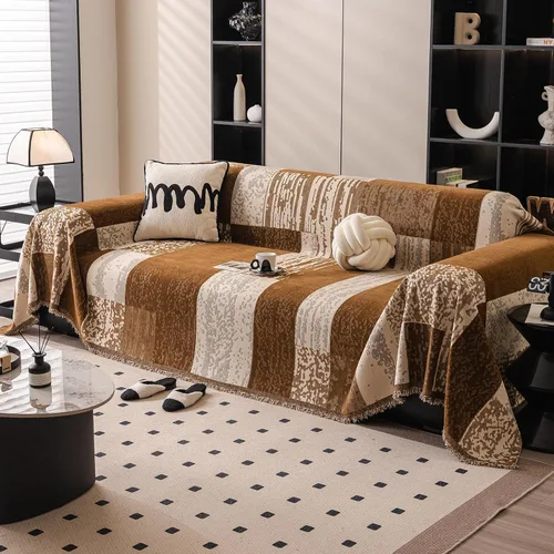 Miniatura 24 de DREAMINGO Fundas de sofá para sofá, estilo bohemio, geométrico y jacquard vintage, de 2 plazas, antideslizante, protector de muebles de felpilla