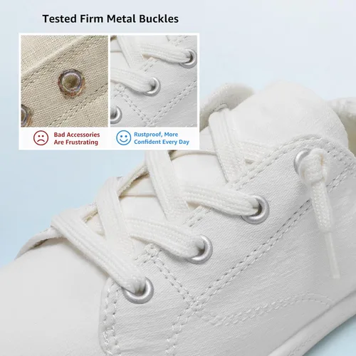 Miniatura 4 de STQ - Tenis sin cordones para mujer, cómodos zapatos casuales de lona