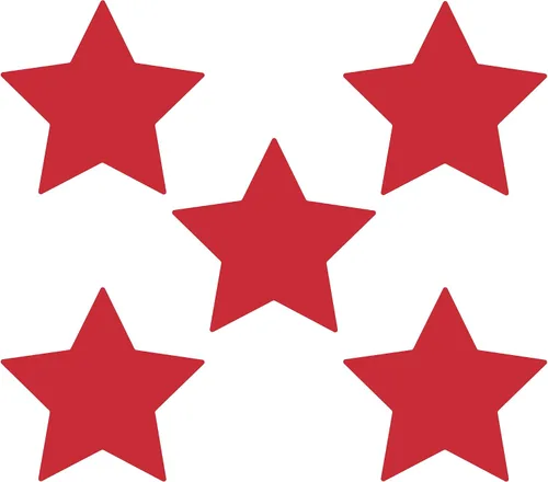 LiteMark Calcomanía de estrella roja extraíble con acabado mate de 8.5 pulgadas para suelos, techos, paredes, computadoras portátiles y superficies