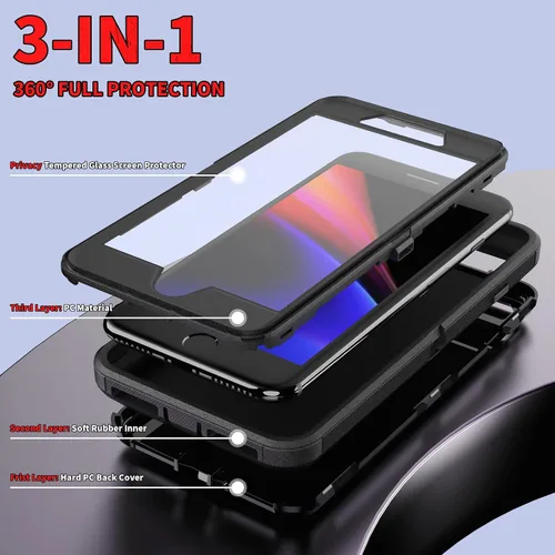 Miniatura 2 de Co-Goldguard Funda para iPhone 8 Plus Funda para iPhone 7 Plus con Protector de Pantalla [A Prueba de Golpes] [A Prueba de Caídas]