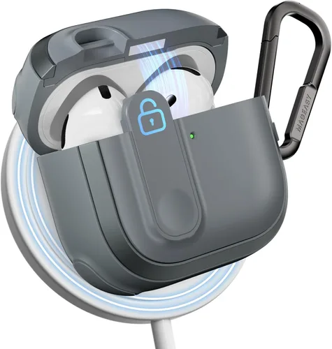 Miniatura 32 de MAGEASY Odyssey - Funda para AirPods Pro 2, funda resistente para AirPods Pro con bloqueo seguro, clip de mosquetón para protección a prueba