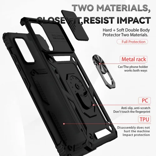 Miniatura 8 de Funda para Samsung Galaxy S20 Plus con cubierta para lente de cámara, protector de pantalla HD, resistente a caídas de grado militar, soporte