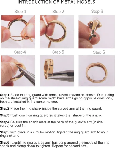 Miniatura 4 de Paquete de 15 ajustadores y reductores de tamaño de anillo, juego de medidores invisibles para anillos sueltos, 2 estilos, 6 tamaños en espiral y 3