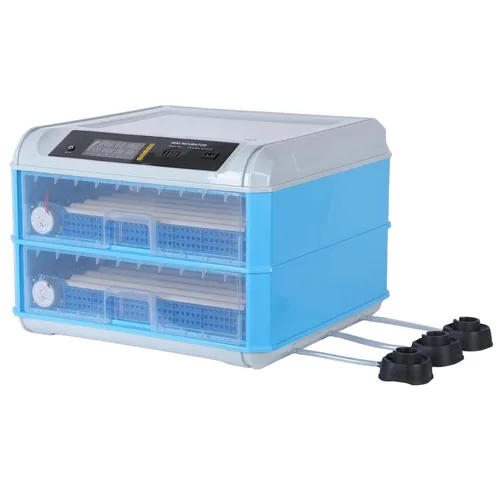 120-Egg Automatic Incubator with Dual Power Supply - 2-Hour Auto Turning, Adjustable Tray Spacing, Intelligent Temp & Humidity Control for Chickens,