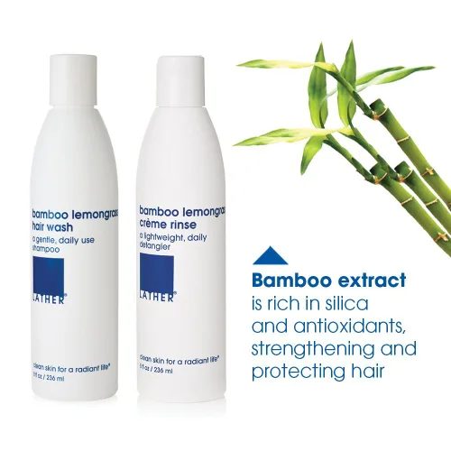 Miniatura 4 de LATHER Bamboo Lemongrass Champú y acondicionador – Suave champú hidratante diario y acondicionador desenredante para todo tipo de cabello – Ligero