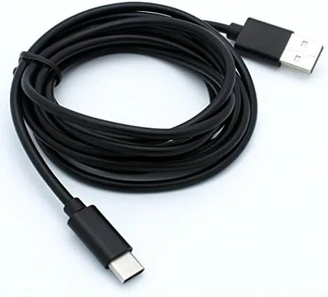 Miniatura 3 de Moto Z2 Force - Cable USB tipo C negro de 6 pies de largo con cable de carga turbo sincronización de carga rápida USB-C cable de transferencia