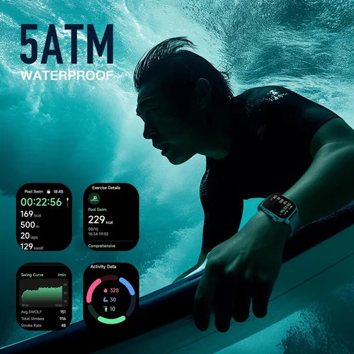 Miniatura 7 de Reloj inteligente (respuesta/hacer llamadas), reloj inteligente con pantalla AMOLED curva de 2.1 pulgadas para hombres y mujeres, rastreadores