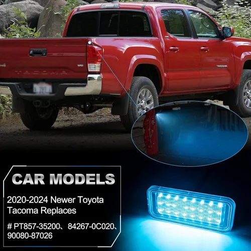 Miniatura 2 de Kit de iluminación LED azul hielo para camión, 2 unidades, para cajuela de automóvil, compatible con Toyota Tacoma 2020 2021 2022 2023