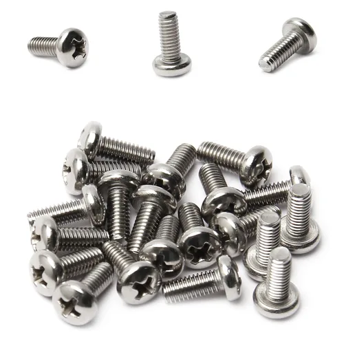 Miniatura 12 de Tornillos de máquina de jalar de perilla M4-0.028x0.197 in M4-0.028x0.197 in Tornillos de cabeza plana métrica Phillips Drive Tornillo de cabeza