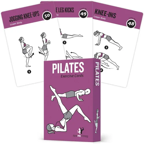 Miniatura 20 de NewMe Fitness Tarjetas de entrenamiento de peso corporal, baraja de instrucciones de fitness para mujeres y hombres, guía de fitness