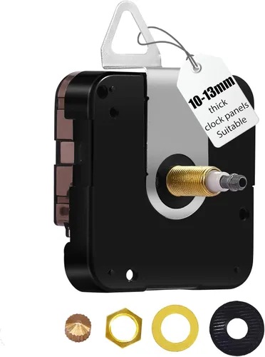 Miniatura 10 de Reloj de pared grande 12888 de repuesto de movimiento, piezas de reloj de alto par de torsión con eje I, mecanismo de reloj de cuarzo funciona