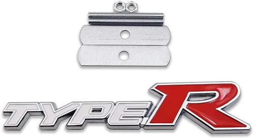 Miniatura 10 de Emblema de Coche de Metal Cromado con Logo Type-R, Insignia Deportiva de Carreras 3D Premium, Calcomanía Adhesiva de Poder Turbo (Negro y Rojo)