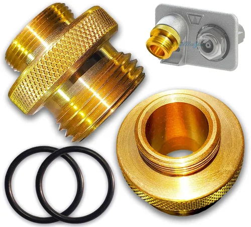 Miniatura 12 de SPGTM-8 ~ Adaptador de manguera Woodford Bibb reemplaza 34HF, 50HF y 55437 con un conector recto para espigas, llaves y modelos de hidrante