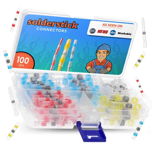 Kit de Conectores de Cable de Sellado de Soldadura Impermeables, Conectores de Cable Termorretráctiles de Empalme de Alambre con Aislamiento