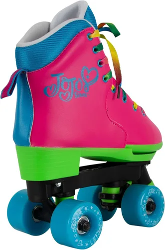 Miniatura 5 de Circle Society JoJo Siwa - Patines ajustables para niñas, diseño de arcoíris JoJo Siwa, patines clásicos para niños, tallas 12-3, ideales