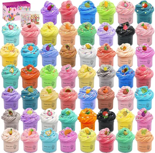 Miniatura 7 de Paquete de 14 kits de slime de mantequilla, suave y antiadherente, regalos de cumpleaños para niñas y niños, recuerdos de fiesta de Pascua
