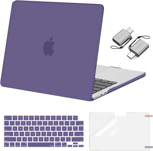 Miniatura 22 de Mosiso Funda para MacBook Air de 13 y 13.6 pulgadas, 2024, 2023 y 2022, M3 A3113, M2 A2681, Touch ID, carcasa rígida, cubierta de teclado, protector