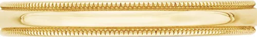 Miniatura 3 de Oro amarillo de 10 quilates 10Ky 0.118 in Ltw Milgrain Media Redonda Tamaño de banda 10 (Ancho3) - Jewelry By Sweet Pea, Metal Piedra