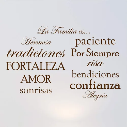 Miniatura 3 de Innovative Stencils Juego de 12 calcomanías de vinilo para pared con frase familiar española, marco de fotos, decoración artística La Familia ES