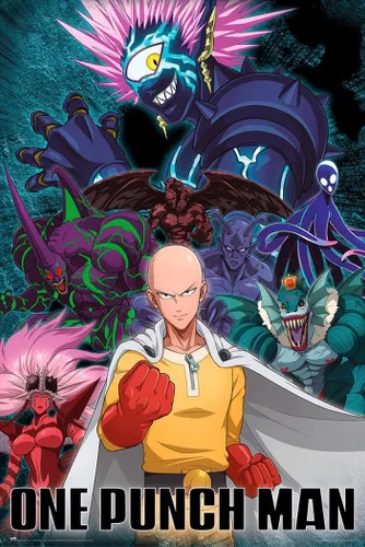 One Punch Man - Póster de serie de televisión de manga y anime (Saitama contra villano) (tamaño: 24 x 36 pulgadas)