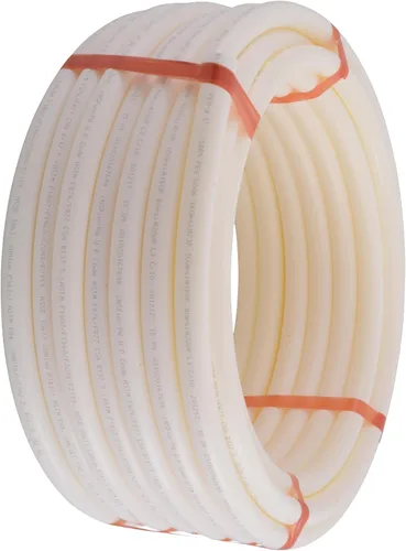 SharkBite 1 pulgada x 100 pies blanco PEX-A, fabricado en los Estados Unidos, tubo de agua flexible para fontanería, UA80W100