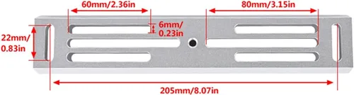 Miniatura 4 de LIZZOT - Placa de montaje para telescopio de cola de milano de 8.976 in, 9 pulgadas, para trípode ecuatorial, versión larga, binocular/monocular
